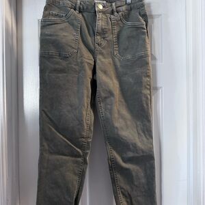 Olive Green Casual Pants